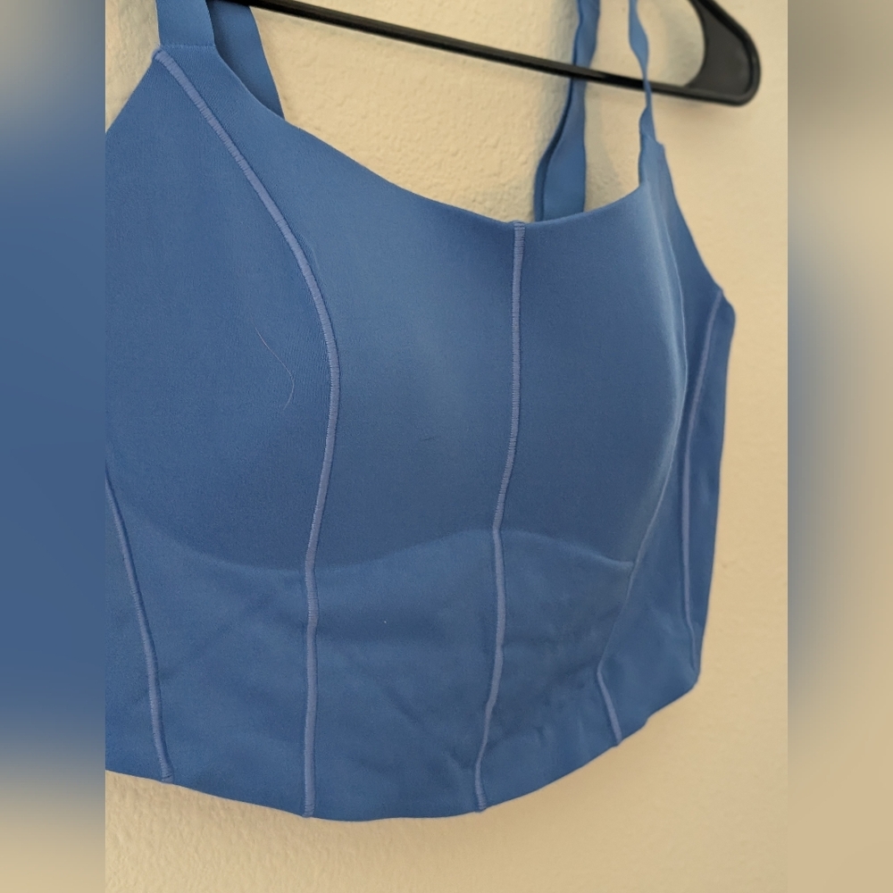 Offline By Aerie Vibrant Blue Structured Crop Top - Picture 2 of 4